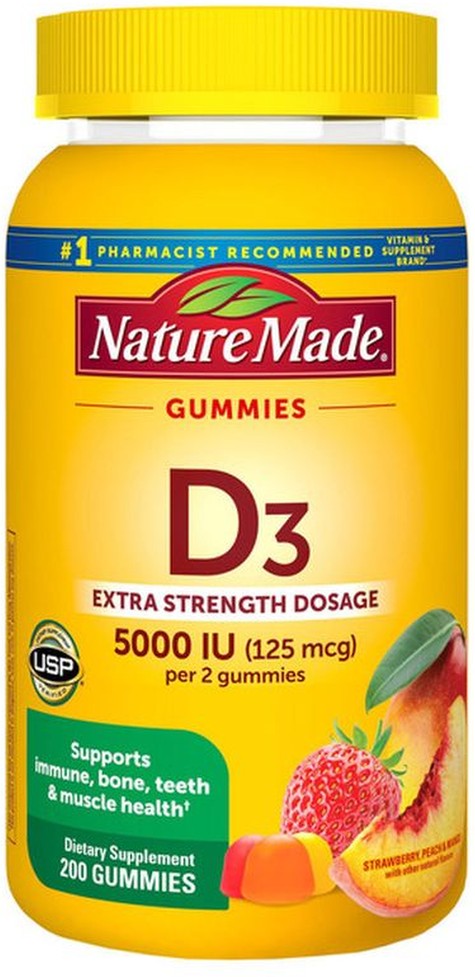 Extra Strength Vitamin D3 125 mcg, 200 Gummies