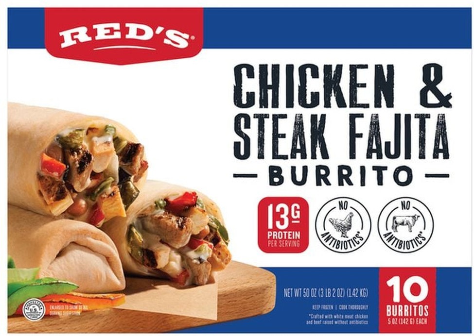 Grilled Chicken & Steak Fajita Burrito, 5 oz, 10-count