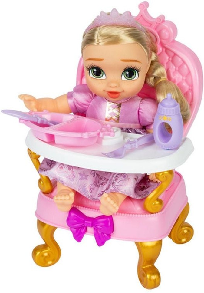 Disney Princess Deluxe Baby Doll and Highchair Set, Assorted Characters
