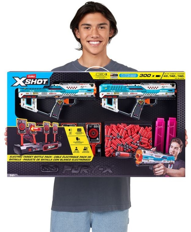 X-Shot Pro Fury-X Battle Blaster, 2-pack