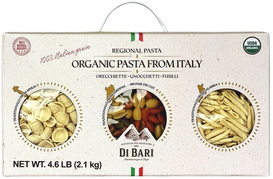 Organic Pasta from Italy Variety Gift Box, 12.35 lb, 6-count