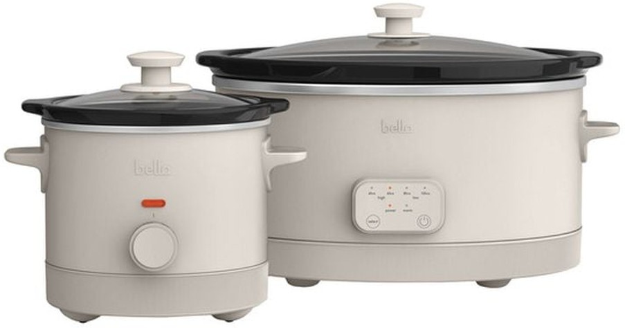bella 6-quart Programmable Slow Cooker with Additional 2-quart Slow Cooker Set