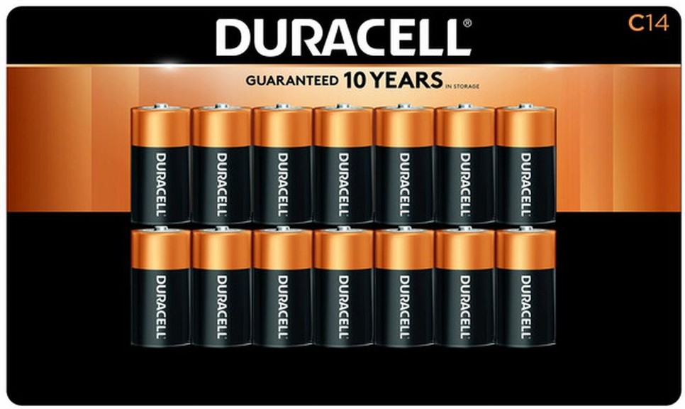 Coppertop Alkaline C Batteries, 14 ct