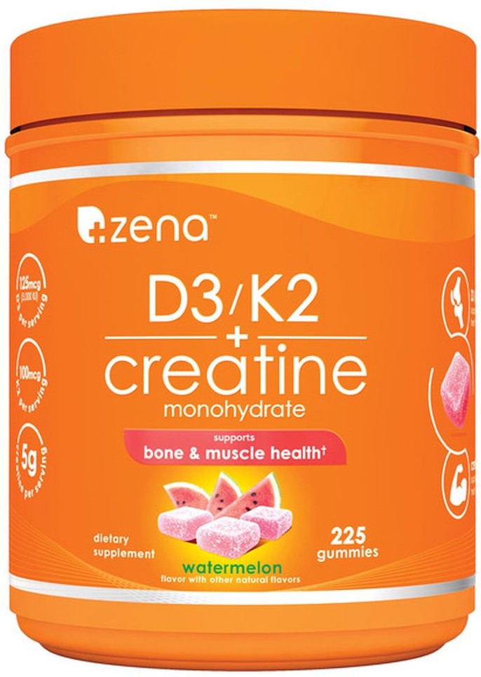 D3/K2 + Creatine Gummies, 225 Count