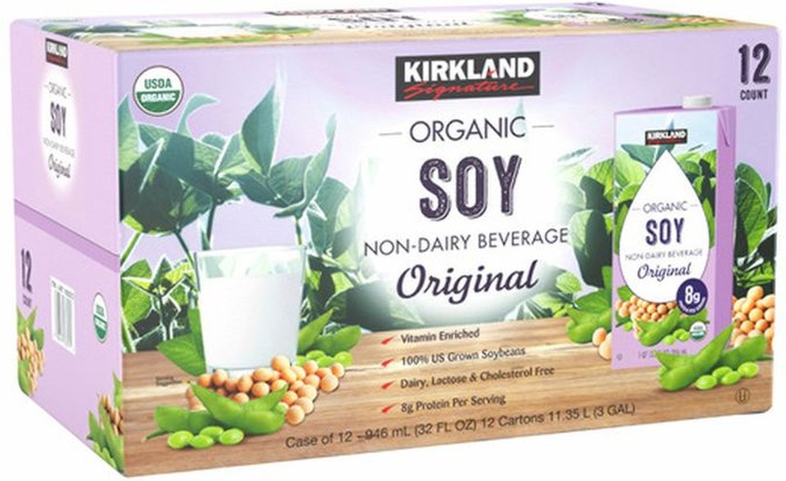 Organic Soy Beverage, Plain, 32 fl oz, 12-Count