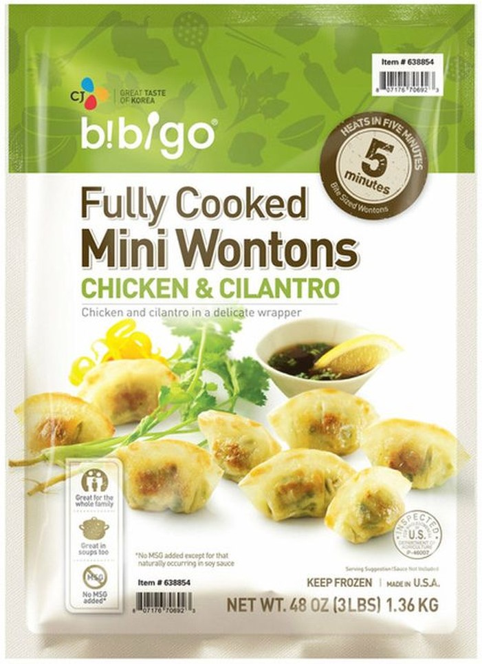 Chicken & Cilantro Fully Cooked Mini Wontons, 48 oz