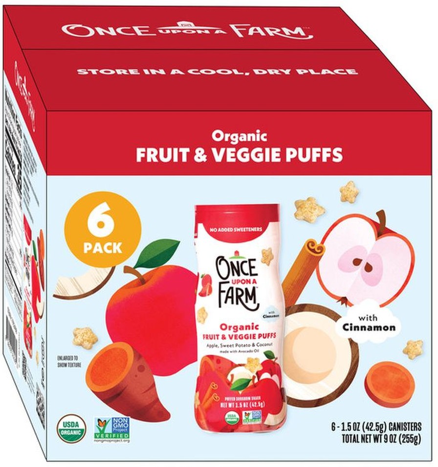 Puffs Organic Fruit & Veggie 1.5 oz, 6-count