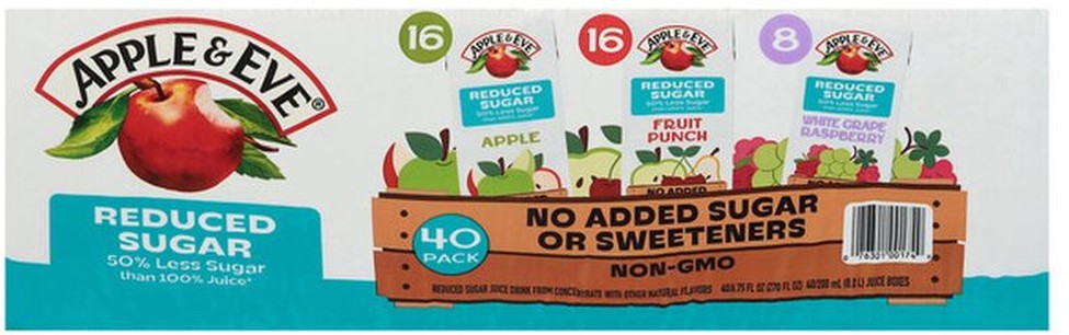 Reduced Sugar Juice Drink Boxes, 6.75 fl oz, 40-count