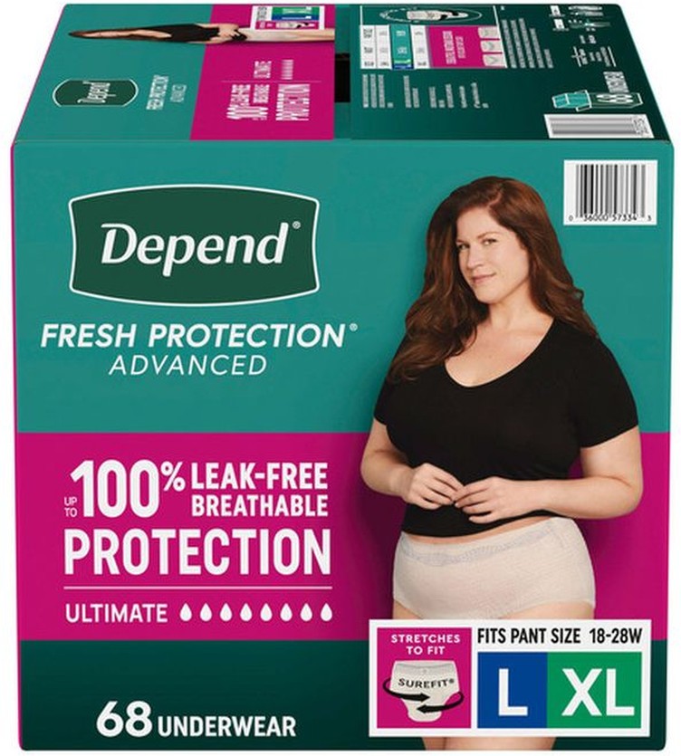 Fresh Protection Advanced for Women, Size L-XL, 68-count