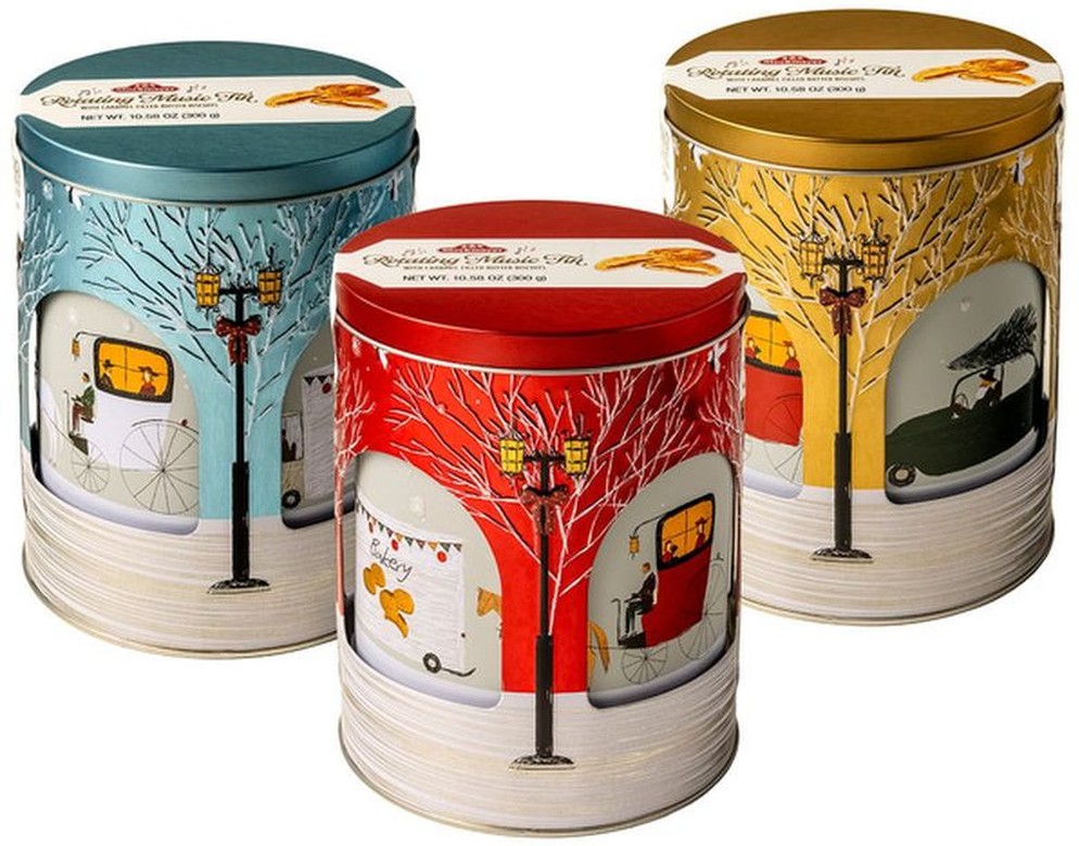 Butter Cookie Music Tin, 10.58 oz, Assorted Colors