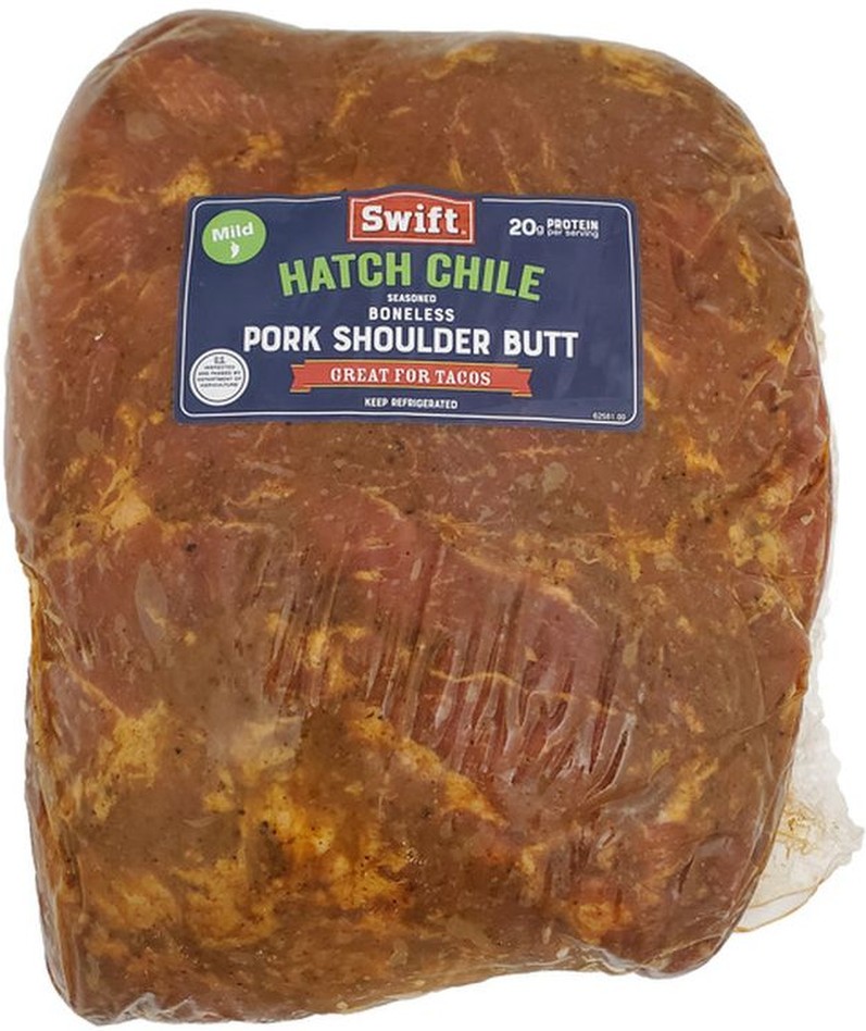 Mild Hatch Chile Seasoned Boneless Pork Shoulder Butt