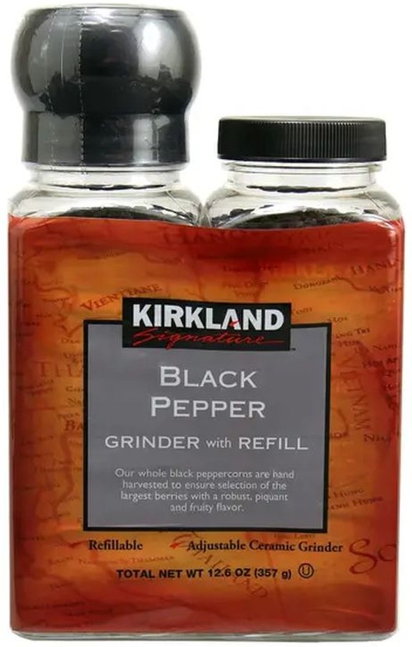 Black Pepper with Grinder, 6.3 oz, 2-Count