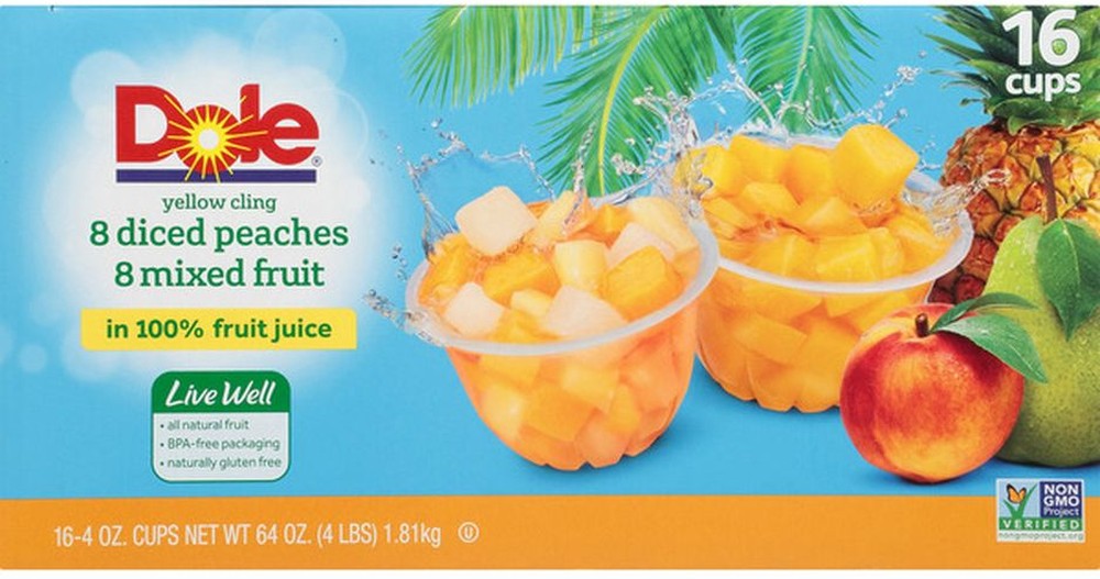 Diced Fruit Cup Variety Pack, 4 oz, 16-count