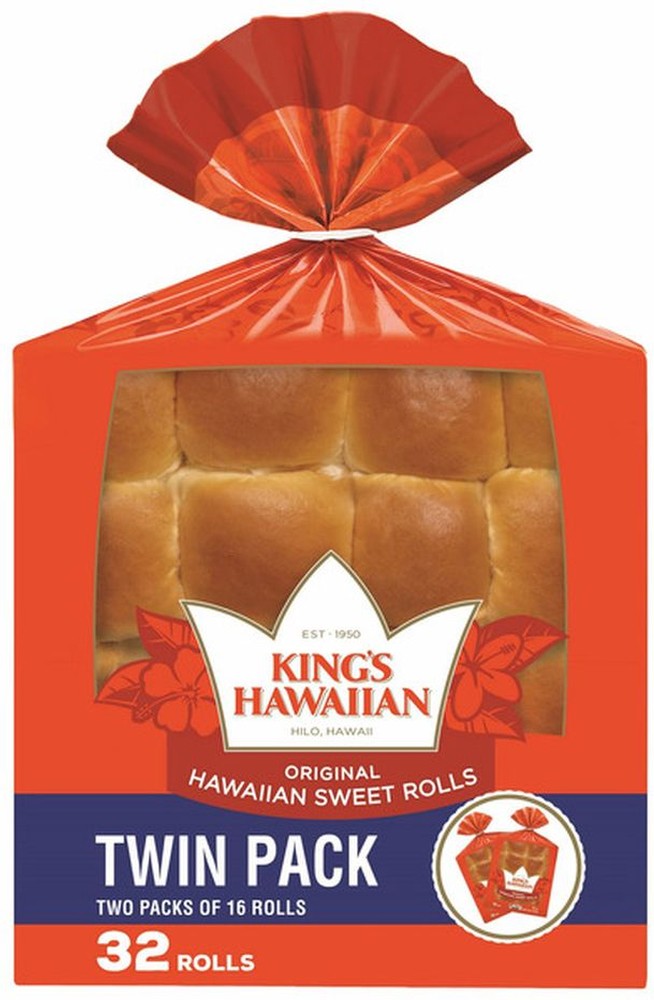 Hawaiian Sweet Rolls, 2 Pack, 16-count