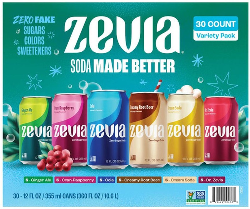 Soda 6 Flavor Variety Pack, 12 fl oz, 30-count