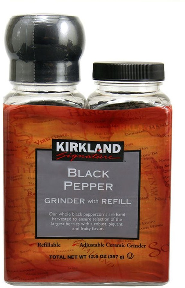 Black Pepper with Grinder, 6.3 oz, 2-Count