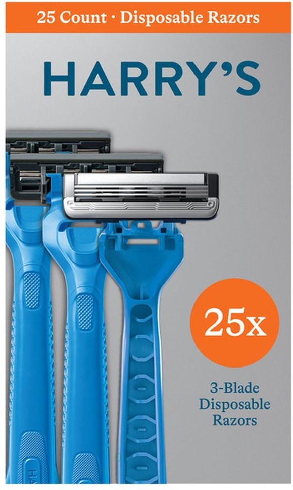 3-Blade Disposable Razor, 25-count
