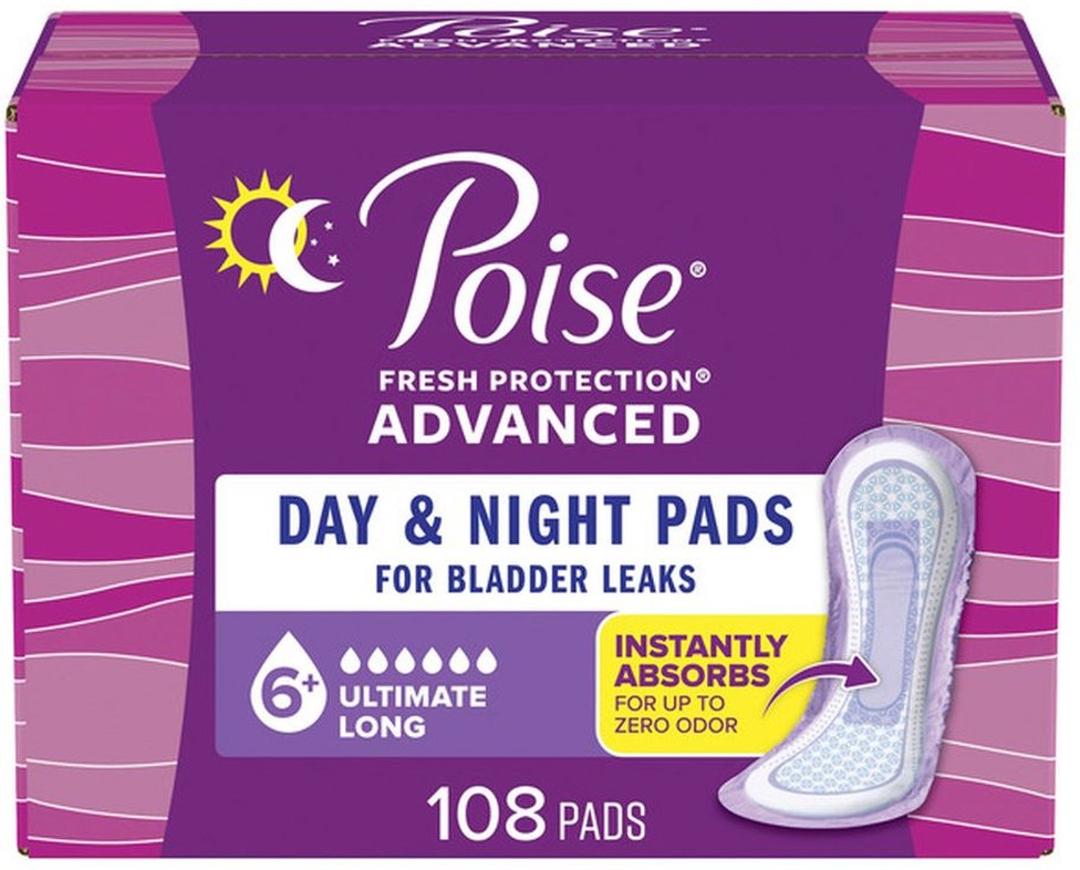 Advanced Ultimate Absorbency Long Pads, 108-count