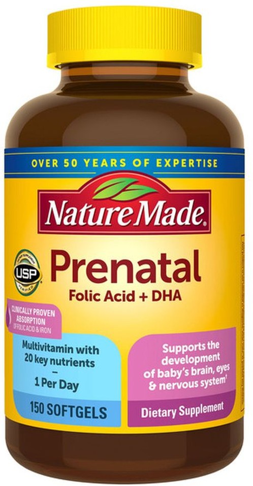 Prenatal Folic Acid + DHA, 150 Softgels