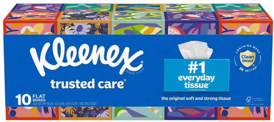 Trusted Care Facial Tissue, 2-Ply, 230-count, 10-pack
