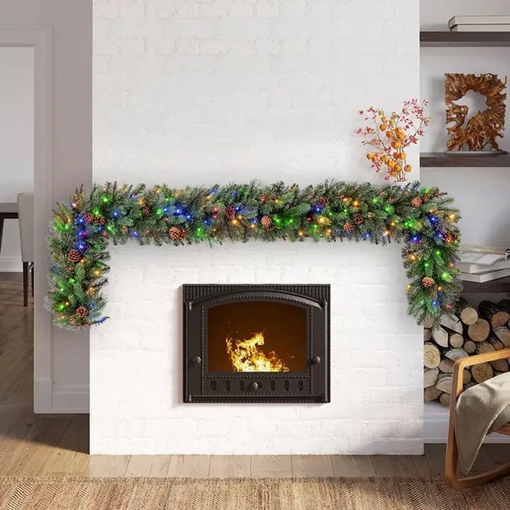 9 ft Pre-lit LED Greenery Artificial Garland