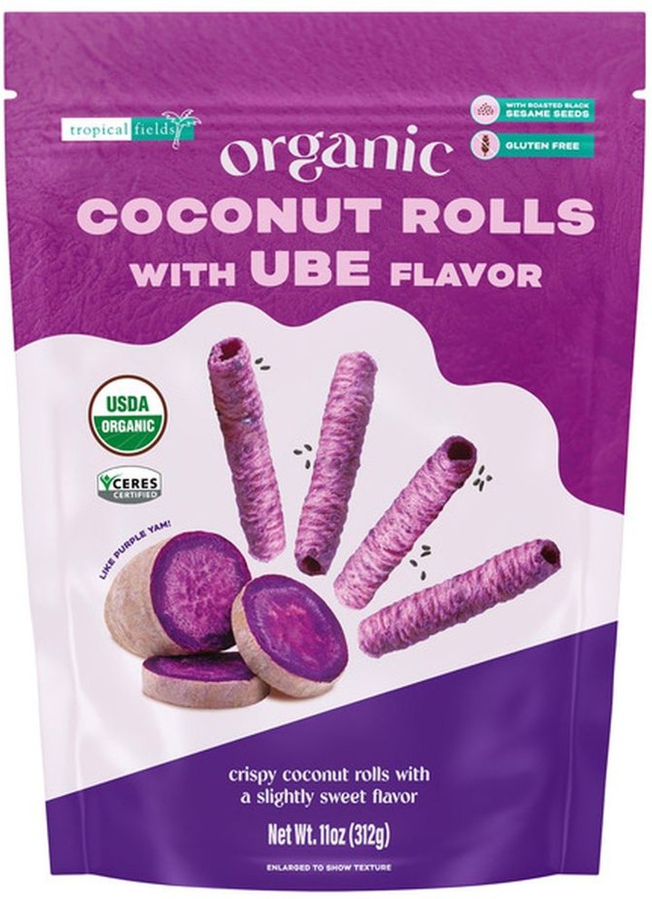 Organic Coconut Rolls, Ube Flavor, 11 oz