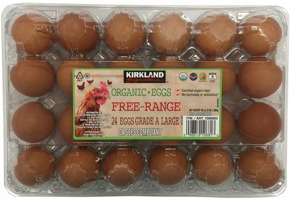 Free-Range Organic Eggs, Large, 24-count
