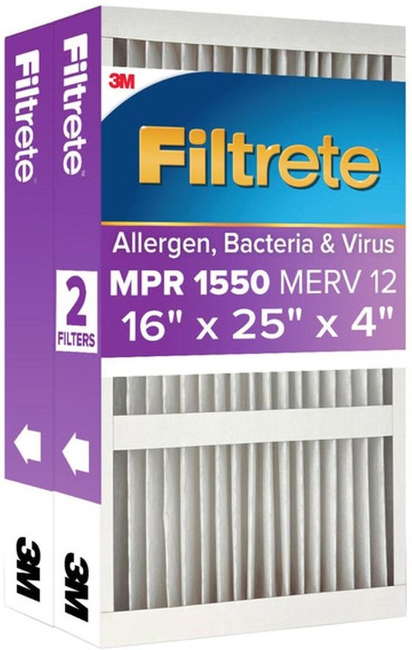 Ultra Allergen Reduction Deep Pleat Filter 2-pack, 16x25x4