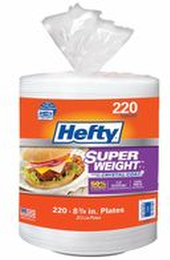 Super Weight 8-7/8" Foam Plate, White, 220 ct