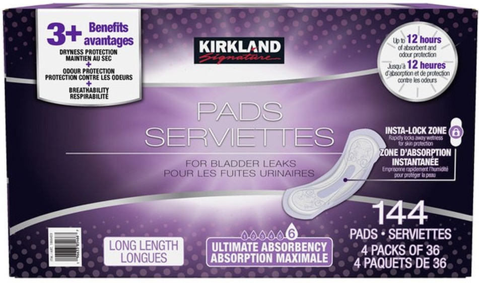 Pads for Bladder Leaks, 4-pack of 36