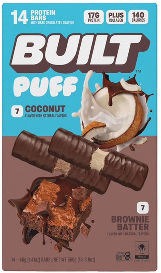 Puff Protein Bar, Variety Pack, 1.41 oz, 14-count