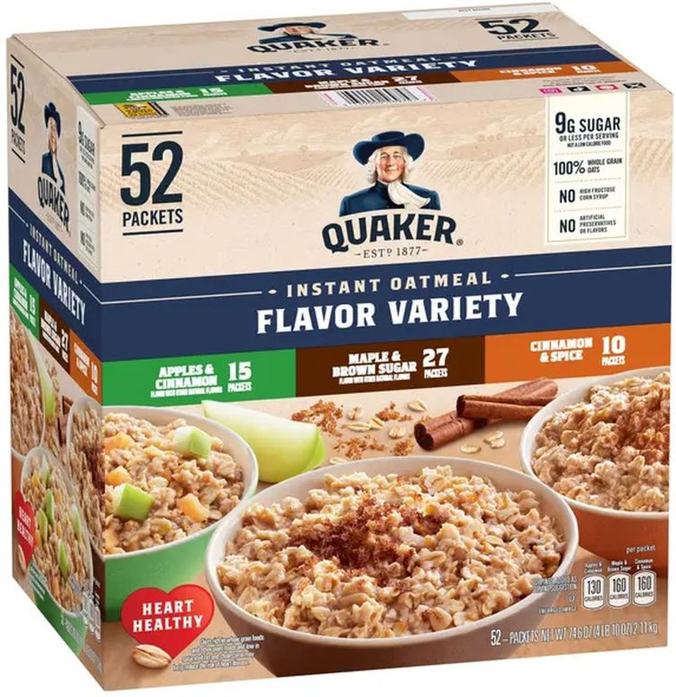Instant Oatmeal, Variety Pack, 1.51 oz, 52 count