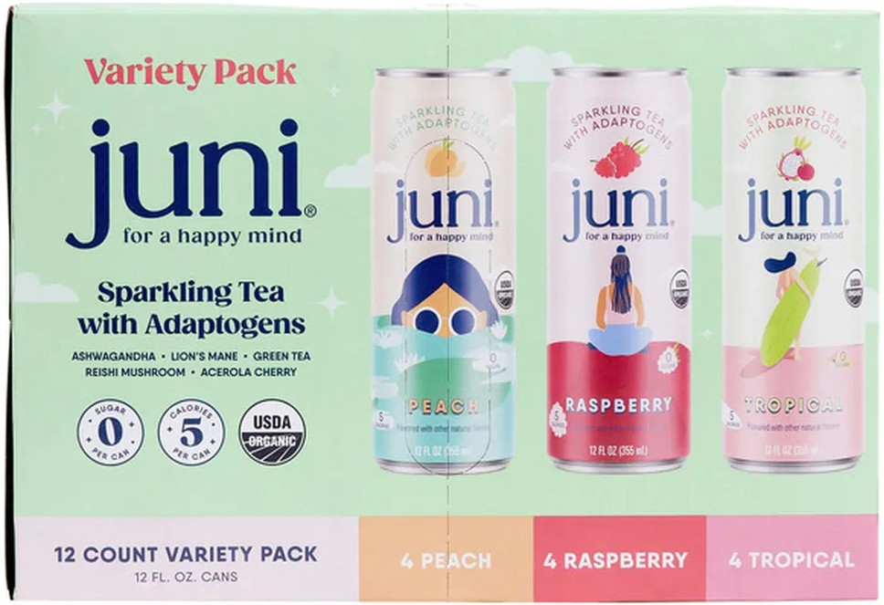 Organic Sparkling Tea Variety Pack, 12 fl oz, 12-count