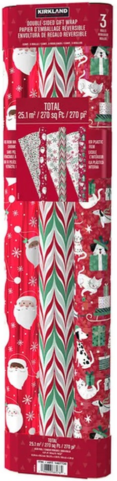Double Sided Wrapping Paper, 3-pack