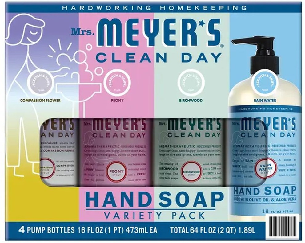 Hand Soap Clean Day Assortment, 16 fl oz, 4-pack