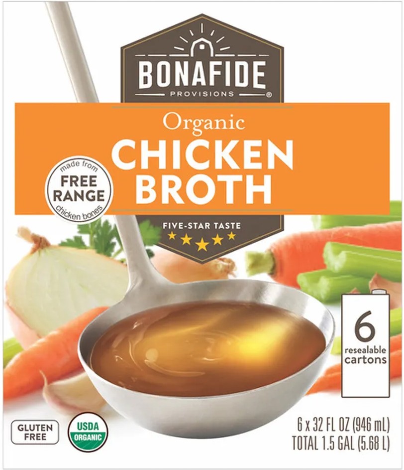 Organic Chicken Broth, 32 fl oz, 6-count