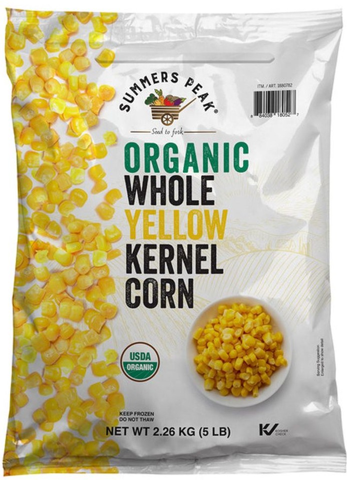 Organic Whole Kernel Yellow Corn, 5 lbs