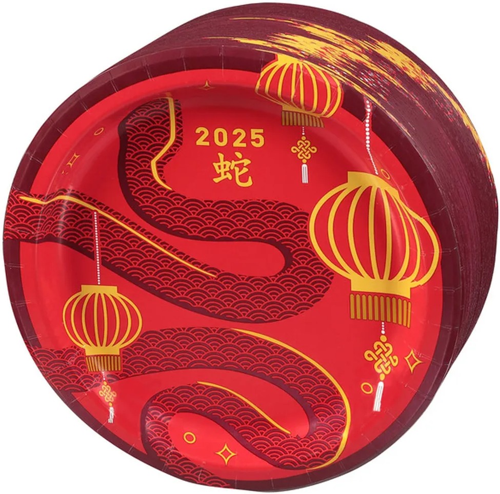 Lunar New Year Paper Plates, 10", 100-count