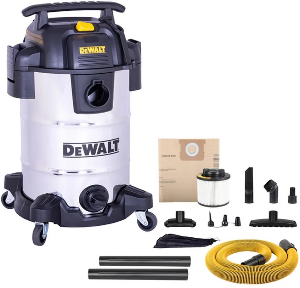 8 Gallon 5 PHP Stainless Steel Wet/Dry Vacuum