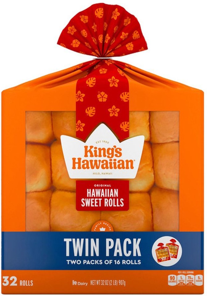 Hawaiian Sweet Rolls, 2 Pack, 16-count