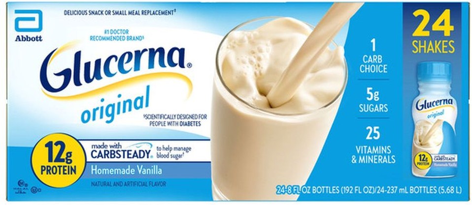 Diabetic Nutritional Beverage, 8 Fluid Ounces, 24 Shakes, Vanilla