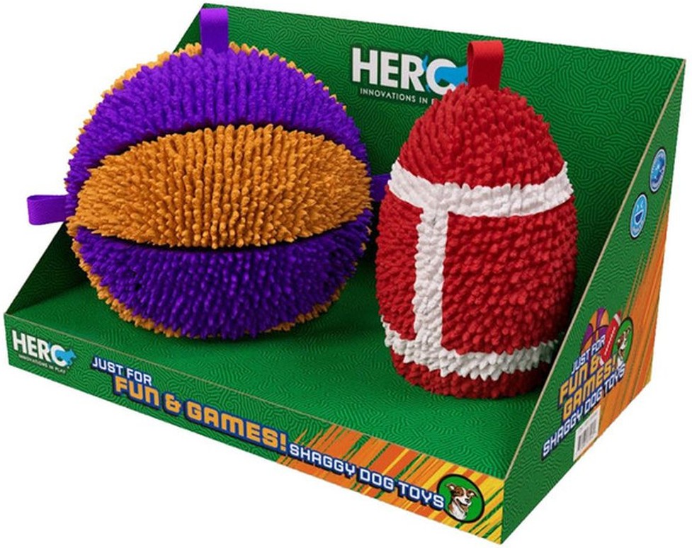 Hero Ball, 8" Plush Dog Toys, 2-pack