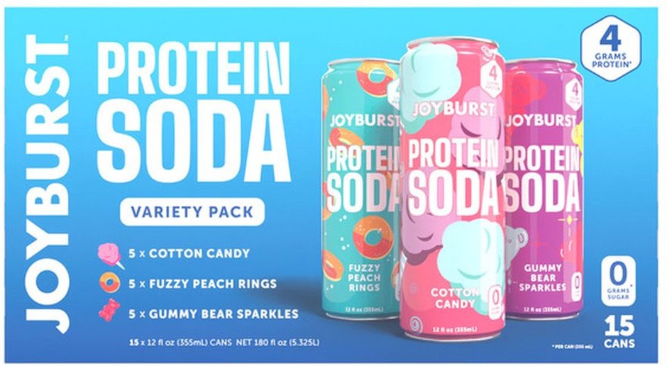 Protein Soda Variety Pack, 12 fl oz, 15-count