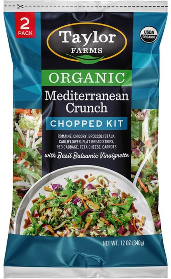 Organic Mediterranean Bagged Salad Kit, 12 oz, 2-count