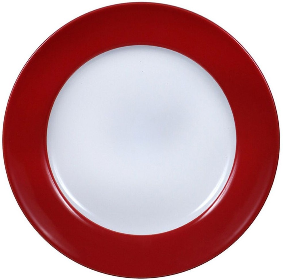 Dinner Plates - Red & White - 10.5"