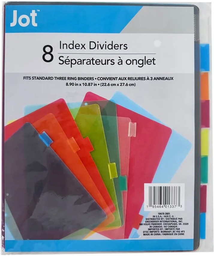 Poly Index Dividers