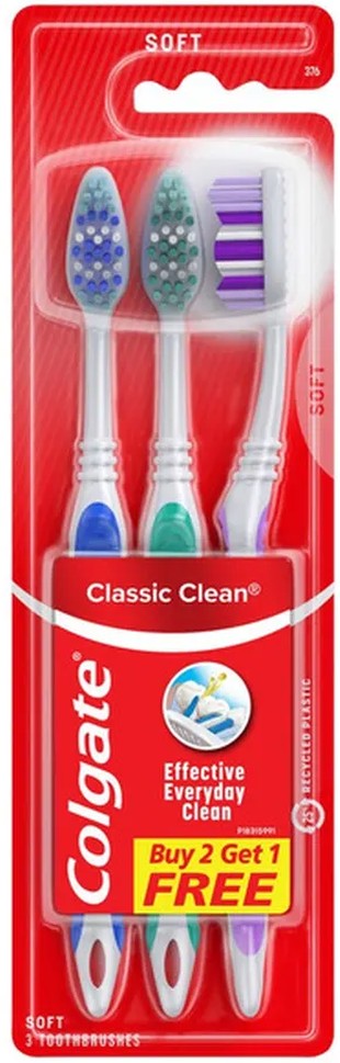 Soft Full Head Buy 2 Get 1 Free Classic Clean Toothbrushes