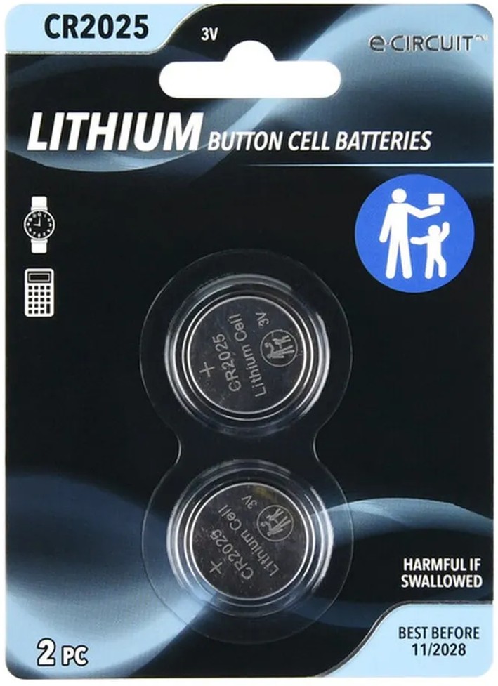 CR2025 Lithium Button Battery Cell
