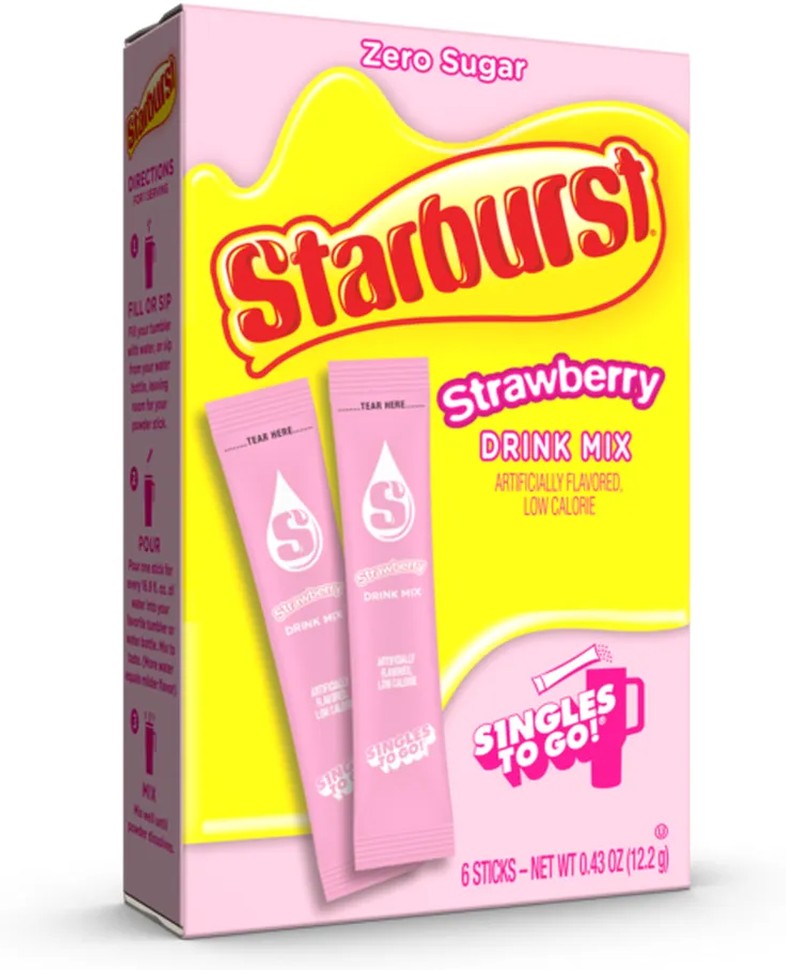 All Pink Strawberry Singles To Go Drink Mix