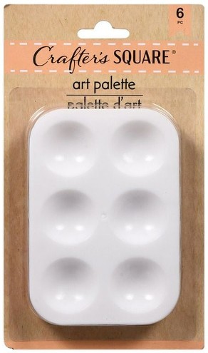 6-Cups Plastic Art Paint Palettes